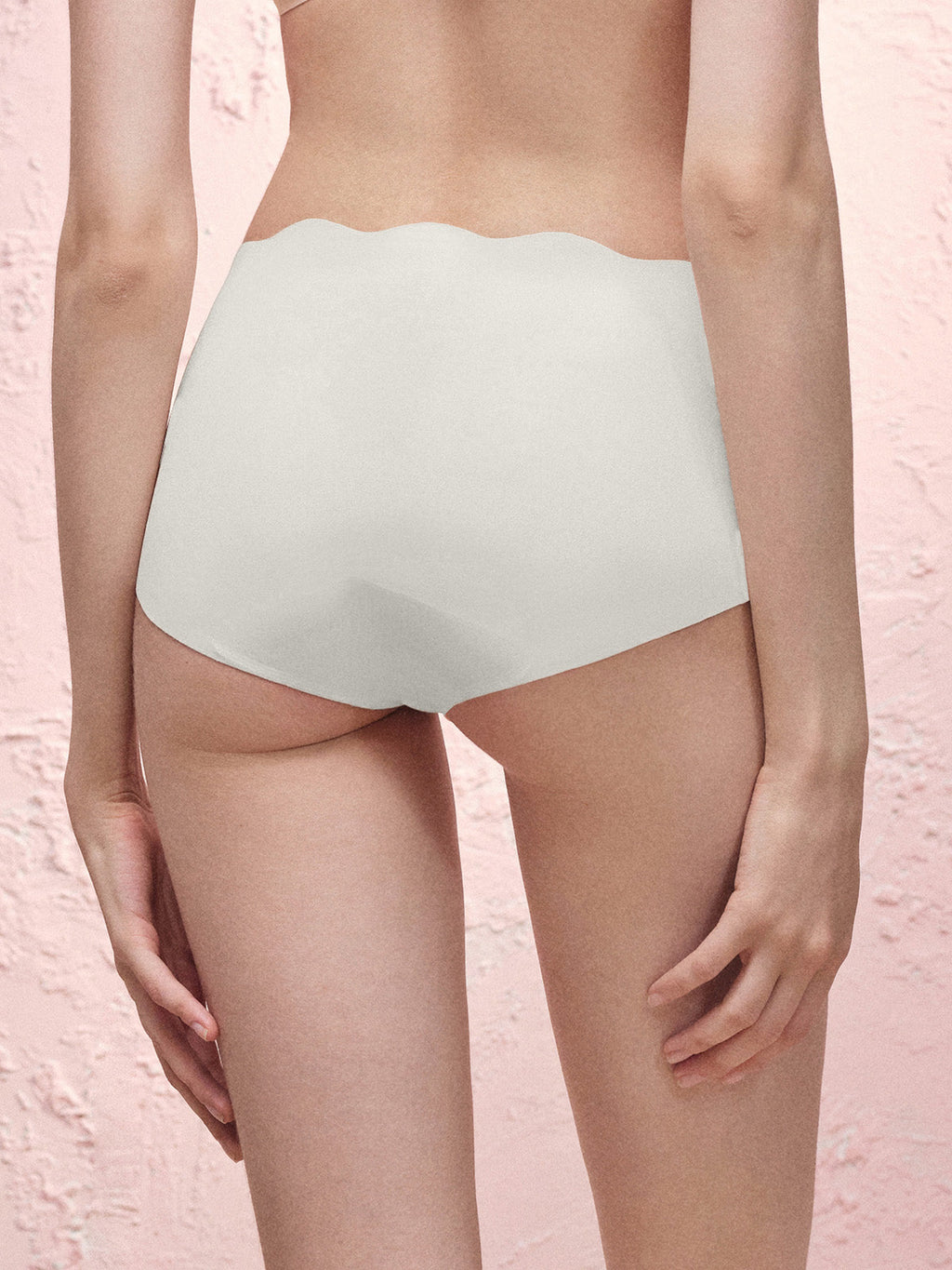 Basic Seamless Lace-Trimmed Boxer Brief