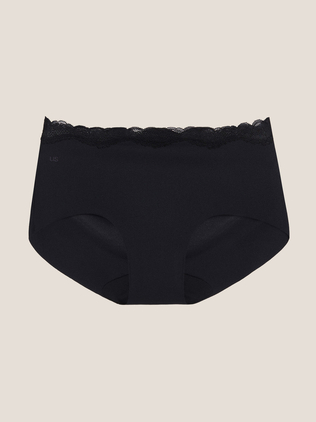 Basic Seamless Lace-Trimmed Boxer Brief