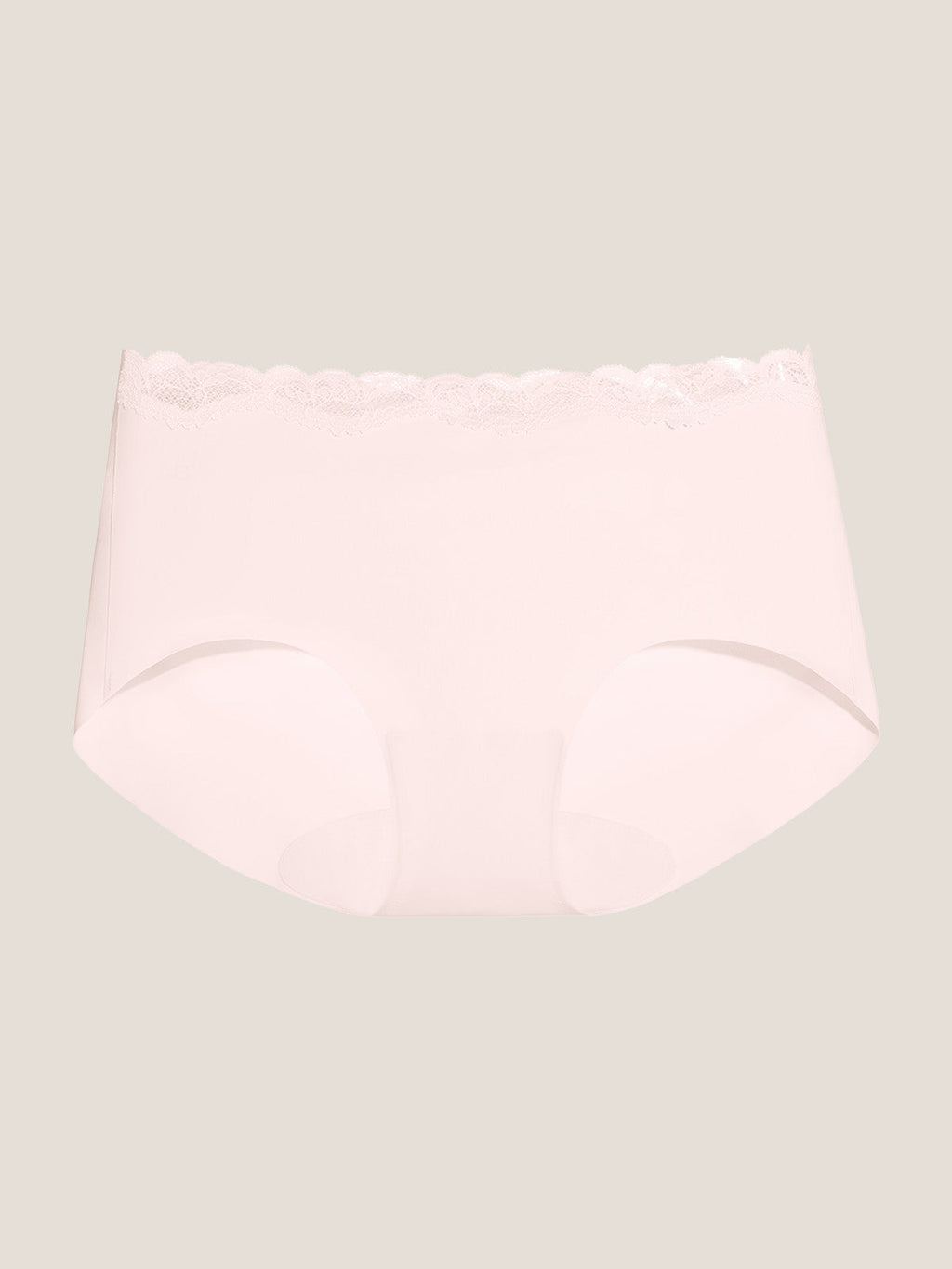 Basic Seamless Lace-Trimmed Boxer Brief